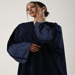 Summer abaya with light jacquard fabric